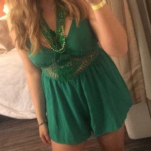 Kelly Green Romper